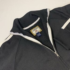 J America Mens Black with White Stripes Long Sleeve Full Zip-Up Jacket‎ Medium